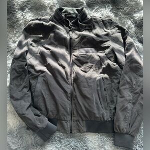 Member’s Only Large Men's Corduroy Gray Bomber Jacket